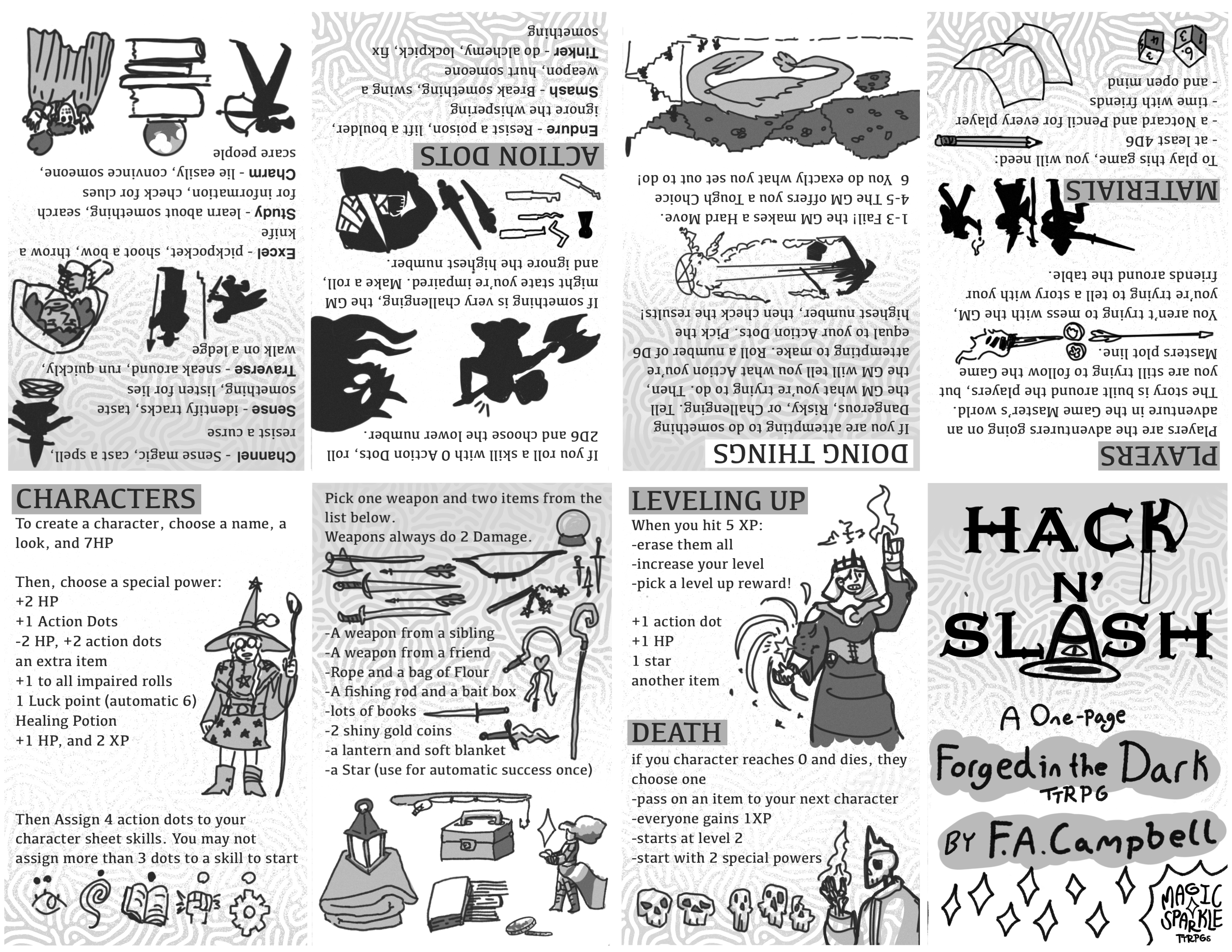 the HACK N' SLASH TTRPG PNG